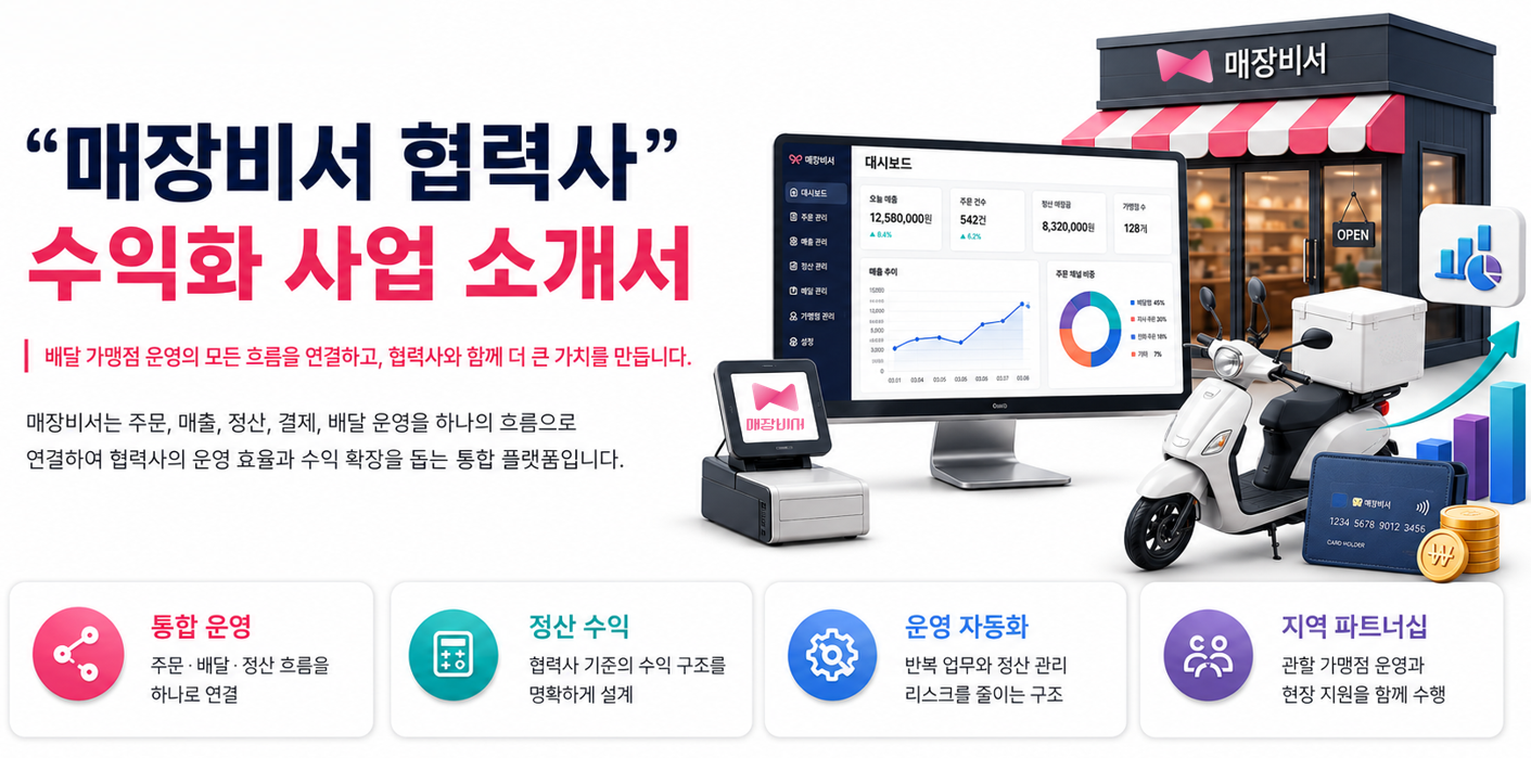 매장비서 지역 협력사 수익화 사업 소개
